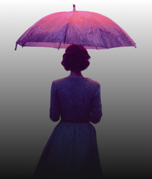 Иллюстрация летающей девушки